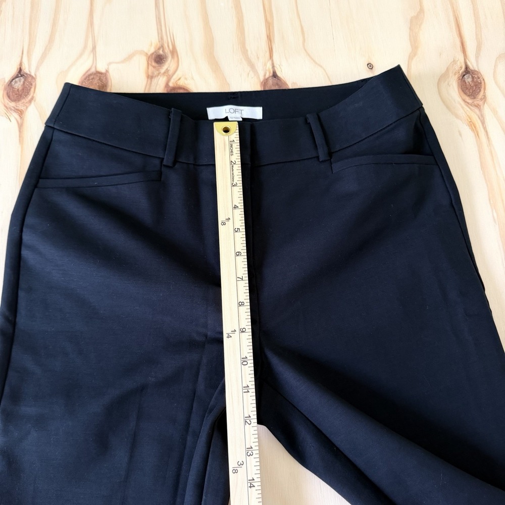 Loft Marisa High Rise Ankle Black Career Dress Pants Womens Size 6 Stretch - Picture 6 of 12